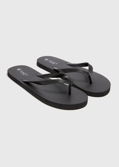 Black Flip Flops