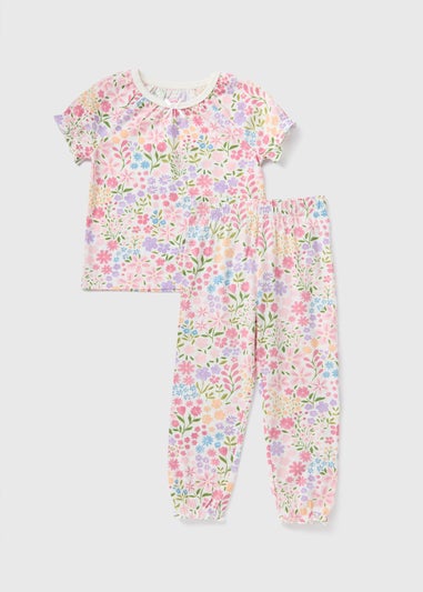 Girls Multicolour Floral Pyjama Set (1-7yrs)