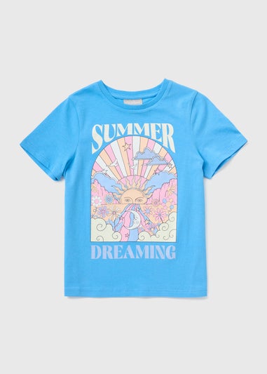 Girls Blue Summer Dreaming T-Shirt (7-15yrs)