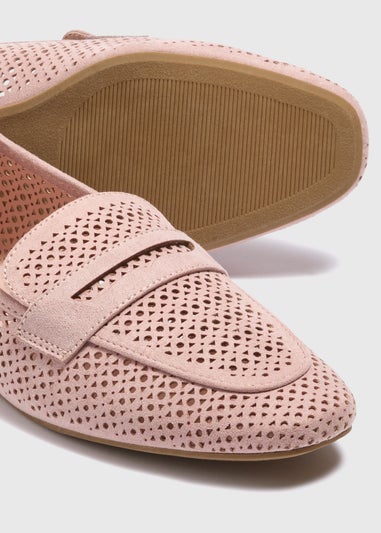 Nude Laser Cut Loafers