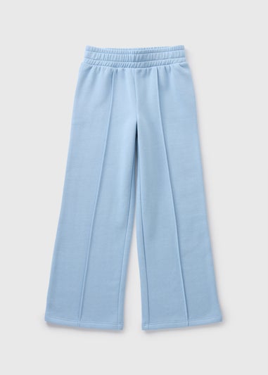 Girls Blue Wide Leg Jogging Bottoms (7-15yrs)