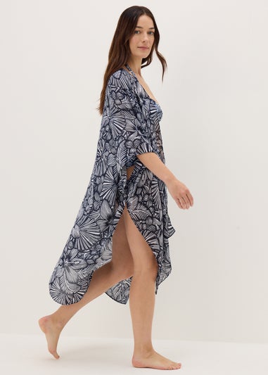 Navy Floral Kimono