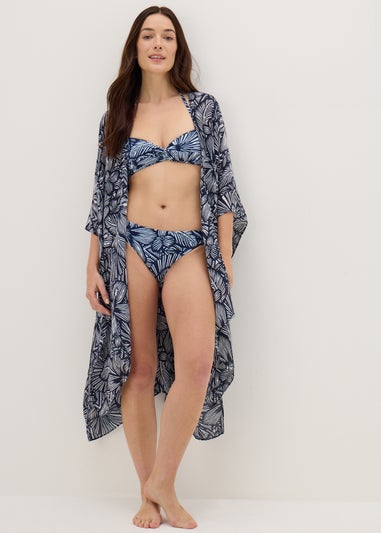 Navy Floral Kimono