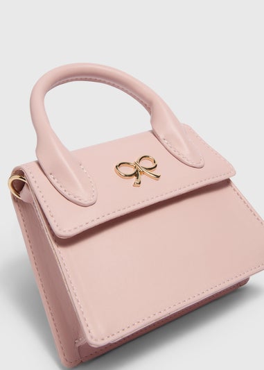 Girls Pink Top Handle Crossbody Bag