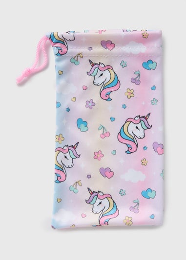 Girls Multicolour Unicorn Sunglasses Pouch