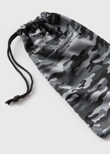 Boys Grey Camo Sunglasses Pouch