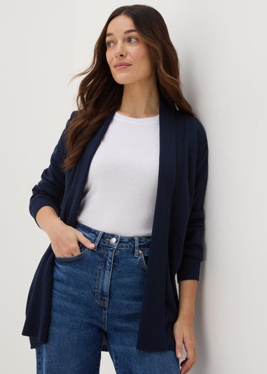 Navy Longline Cardigan