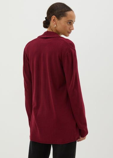 Burgundy Longline Cardigan