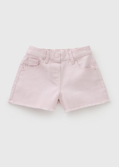Girl's Light Pink Denim Shorts (1-7yrs)