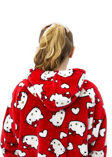 Hello Kitty Love Hearts Wearable Hooded Fleece