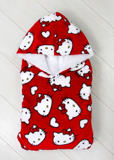 Hello Kitty Love Hearts Wearable Hooded Fleece