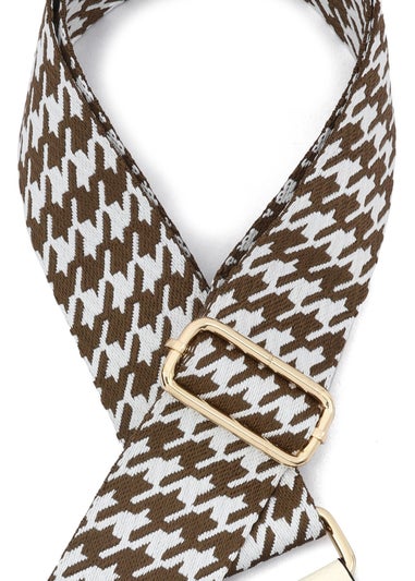 Raffaella Brown and White Changeable Handbag Strap