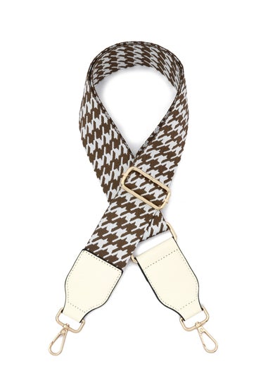 Raffaella Brown and White Changeable Handbag Strap