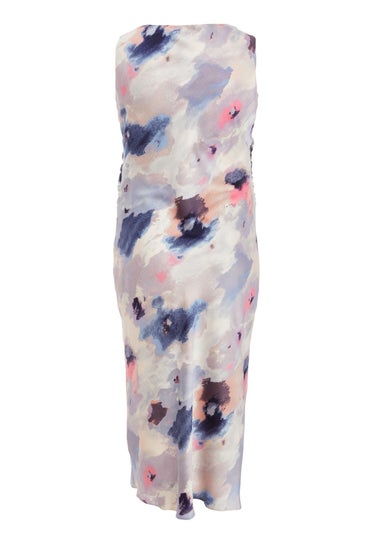 Quiz Multi Curve Marble Print Maxi Dress