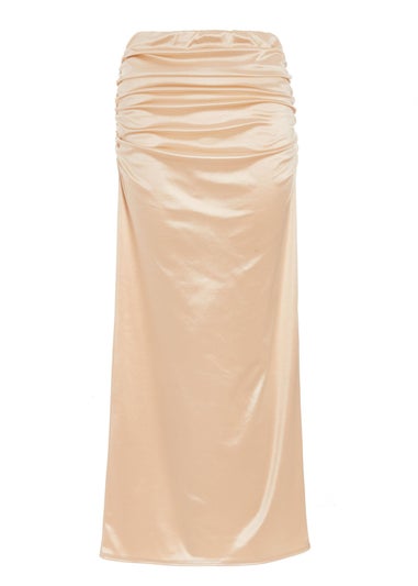 Quiz Cream Satin Maxi Skirt