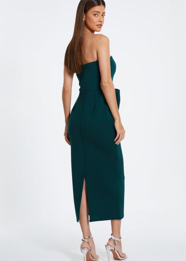 Quiz Green Bow Midaxi Dress