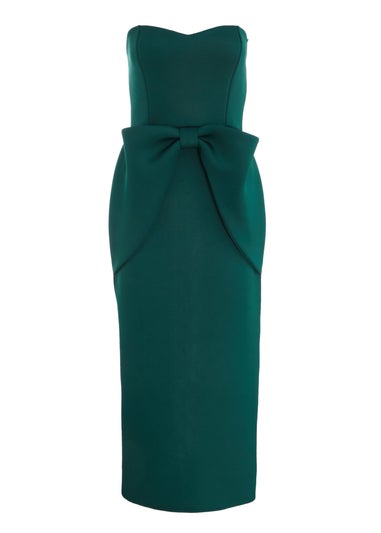 Quiz Green Bow Midaxi Dress