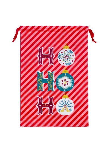 furn. Ho Ho Ho Velvet Christmas Sack