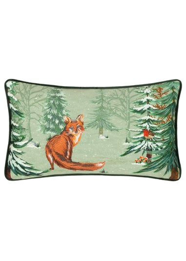 furn. Lodge Wood Fox Filled Cushion (30xm x 60cm)