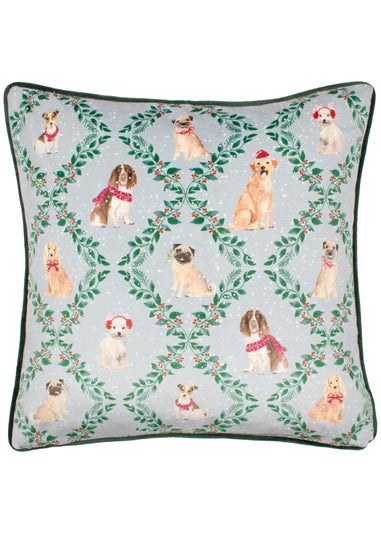 Evans Lichfield Winter Dog Friends Filled Cushion (45cm x 45cm)