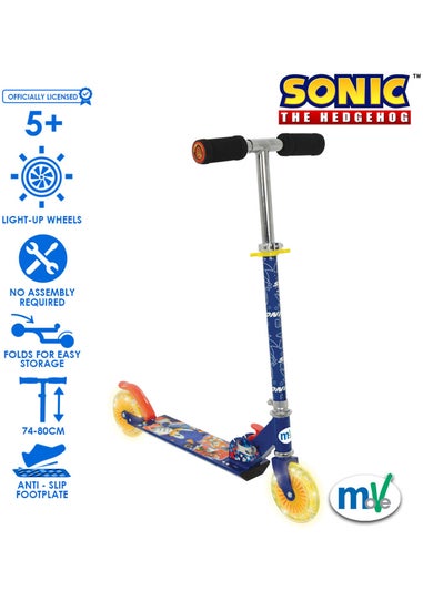 Sonic Folding Inline Scooter With Light Up Wheels