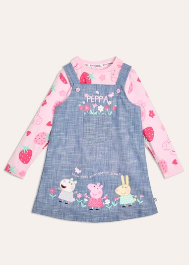 Peppa Pig Girls Pinafore Dress Set