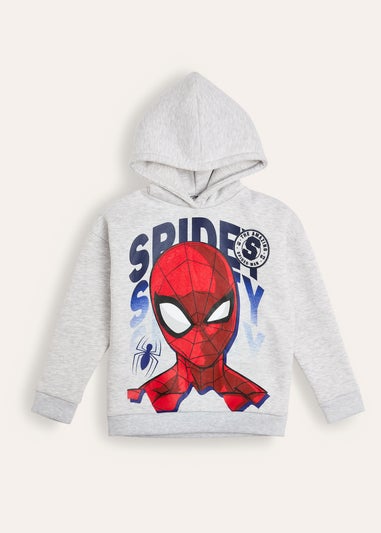 Marvel Spiderman Boys Grey Hoodie