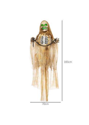 HOMCOM Hanging Skeleton Outdoor Halloween Decoration (183cm 72")