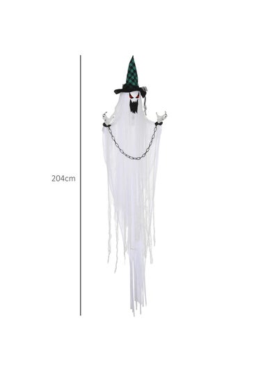 HOMCOM Hanging Ghost Outdoor Halloween Decoration (204cm 80")