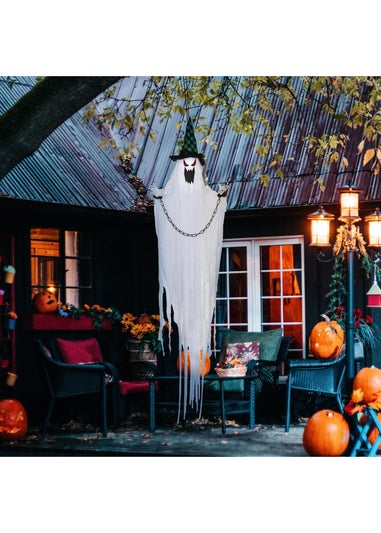 HOMCOM Hanging Ghost Outdoor Halloween Decoration (204cm 80")