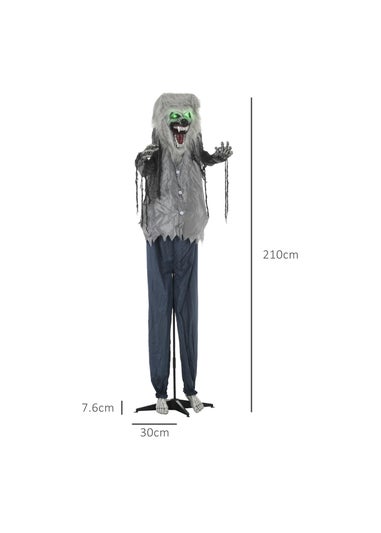 HOMCOM Skeleton Werewolf Outdoor Halloween Decoration (210cm 83")