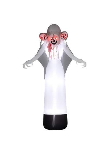 Outsunny Halloween Inflatable Witch Ghost With Three Heads (8.9FT)