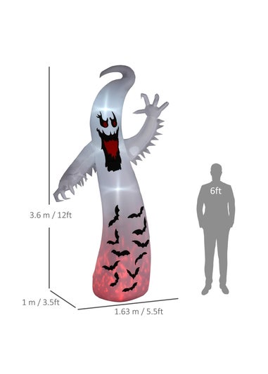 Outsunny Halloween Inflatable Spooky Ghost (11.8FT)