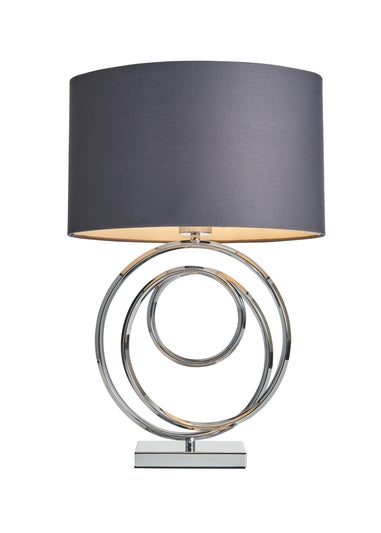 BHS Chrome Swirl Base Table Lamp (55cm x 37cm)