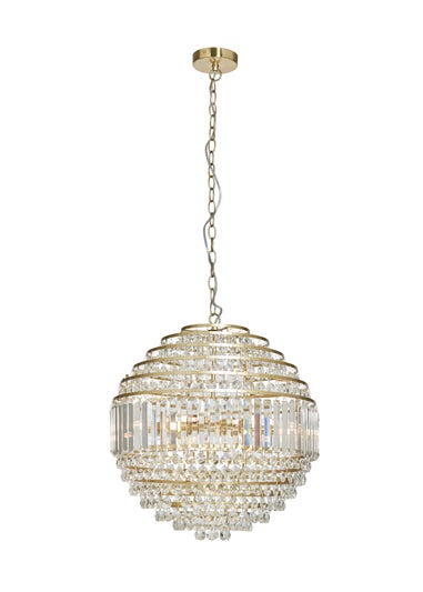 BHS Antique Brass Paladina Large Ball Ceiling Pendant (70-160cm x 50cm)