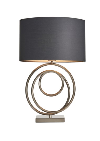 BHS Black/Grey Swirl Base Table Lamp (55cm x 37cm)