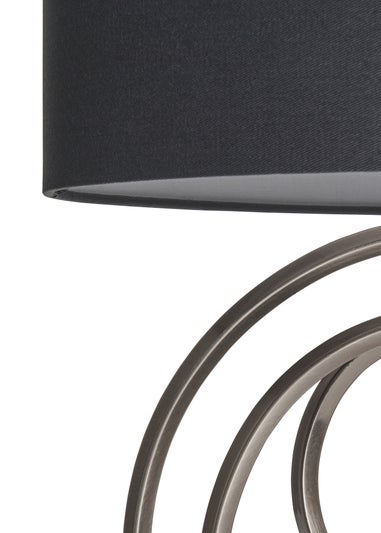 BHS Black/Grey Swirl Base Table Lamp (55cm x 37cm)