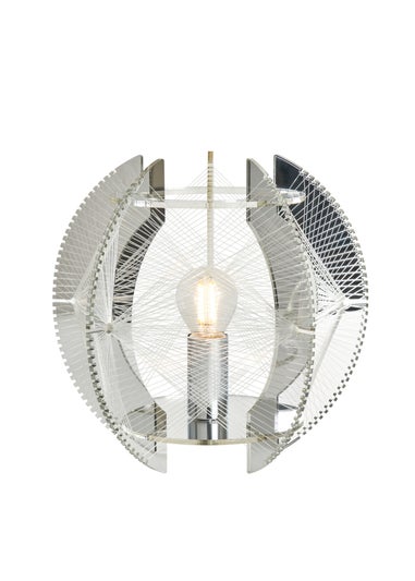 BHS Silver Weston Table Lamp (22cm x 25cm)