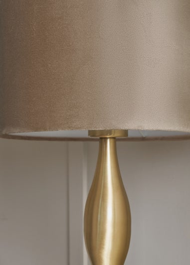 BHS Antique Brass Calais Spun Metal Table Lamp (48cm x 26cm)