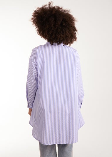 Blue Vanilla Blue Oversized Stripe Shirt