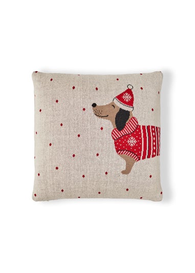 BHS Santa Paws Christmas Cushion