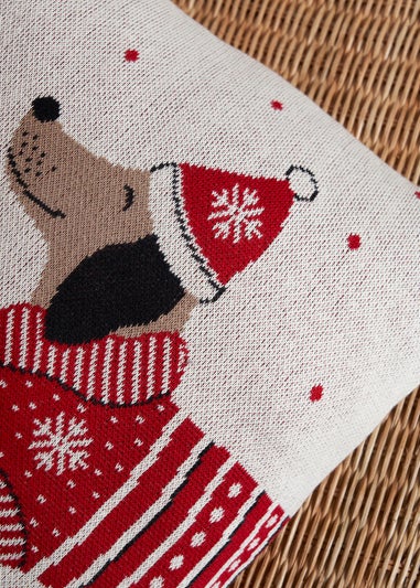 BHS Santa Paws Christmas Cushion