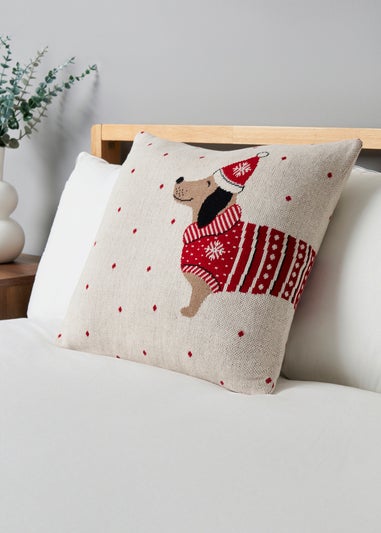 BHS Santa Paws Christmas Cushion