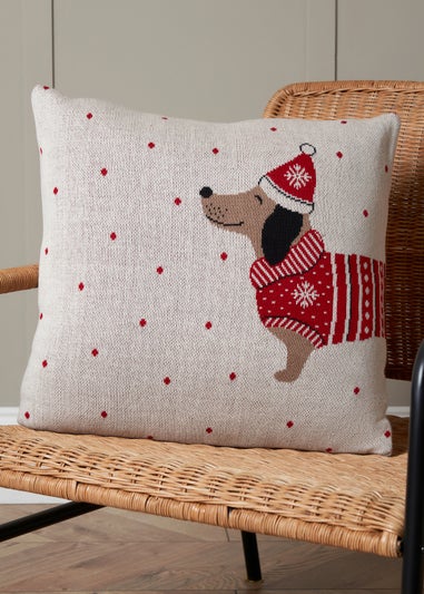 BHS Santa Paws Christmas Cushion