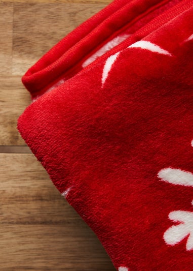 BHS Red Christmas Snow Flake Throw