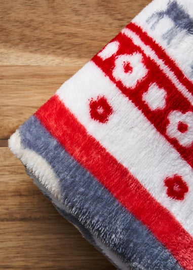 BHS Red Christmas Winter Snow Throw