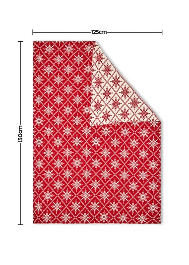 BHS Red Christmas Design Throw