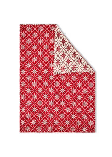 BHS Red Christmas Design Throw