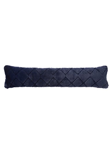 Catherine Lansfield Cosy Diamond Faux Fur Door Draught Excluder (90x20cm)