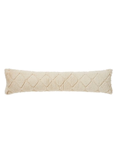 Catherine Lansfield Cosy Diamond Faux Fur Door Draught Excluder (90x20cm)